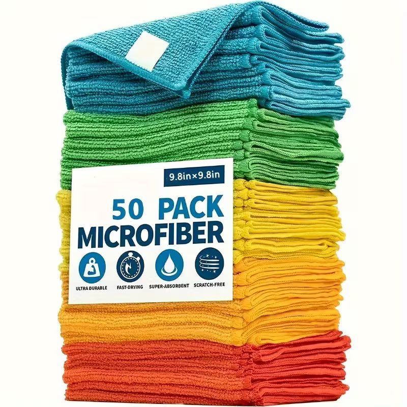 Wash Ultra-Fine Microfiber Cleaning Cloths 50PK